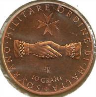 MALTA , ORDRE DE GRANO 10 GRANI 2 HANDS JOINED FRONT SHIELD BACK 1970 PROOF KM.X35 READ DESCRIPTION CAREFULLY!!! - Malte (Ordre De)