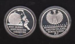 10 Euro Gedenkmünze,  2009 , " 400 Jahre Keplersche Gesetze " , Silverproof, Polierte Platte (F) - Germany