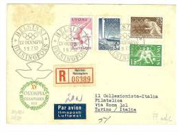 FINLANDIA  - ANNO 1952 - POSTA AEREA - OLIMPIADI DI HELSINKI - XV OLIMPIADE - Verano 1952: Helsinki