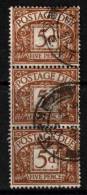 GB J31 - SG D32, 1937 Postage Due 5d Strip Of 3 Used - Taxe