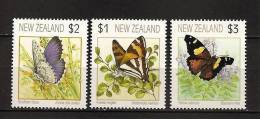 Nouvelle Zelande 1991 N° 1152 / 4 ** Courants, Papillons, Dodonidia Helmsii, Zizina Otis Oxleyi, Bossaris Itea - Ungebraucht