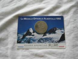 Médaille Alberville 1992 Souvenir Numismatique N°9457 Monnaie De Paris - Otros & Sin Clasificación