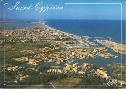 CPM 66 - Saint Cyprien - Vue Aérienne Des Capellans, Du Port De Plaisance Et De La Ville - Saint Cyprien