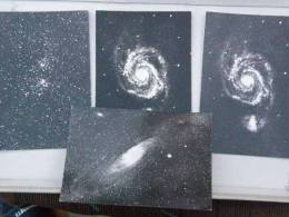 4 Postcards - Galaxy Galaxie - Nebula Nebuleuse    D79858 - Sterrenkunde