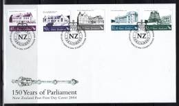 New Zealand 2004 150 Years Of Parliment FDC - FDC