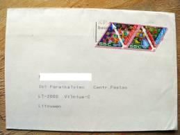 Cover Sent From Netherlands To Lithuania On 1994, Christmas Noel - Briefe U. Dokumente