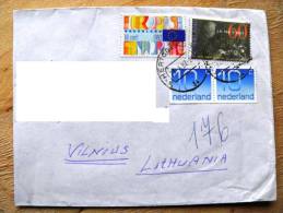 Cover Sent From Netherlands To Lithuania On 1992, Europe Eu Flag, H.van 't Hoff - Brieven En Documenten