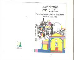 CARTE "TRICENTENAIRE DE L EGLISE SAINT JOSEPH " ANNEE 1994 - OBLITEREE - Brieven En Documenten