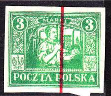 POLAND 1922 3 Mk Proof Fi 153 MK Signed Schmutz - Unused Stamps