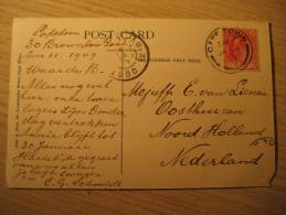 CAPE OF GOOD HOPE Cape Town 1909 To Oosthuizen Noord Holland Netherlands South Africa Afrique Du Sud Mountains Post Card - Kap Der Guten Hoffnung (1853-1904)