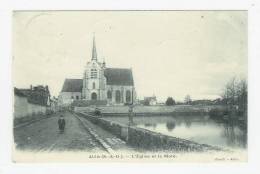 ABLIS - L'Eglise Et La Mare - Ablis