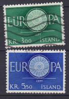 Iceland 1960 Mi. 343-44 Europa CEPT Complete Set !! - Used Stamps