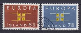 Iceland 1963 Mi. 373-74 Europa CEPT Complete Set !! - Usados