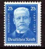 Deutsches Reich, 1927, Mi 405 ** (Gummi Mit Klein Defekt) Hindenburg 80 [290912I] @ - Neufs