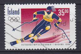 Iceland 1998 Mi. 882     35.00 Kr Olympische Winterspiele, Nangano Skiing - Used Stamps