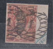 Germany State Saxony 5Ngr Mi#12 1856 USED - Saxony