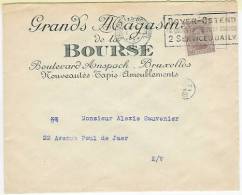 K.Albert 1  20ct Brussel 7.2.1926 Grands Magasin De La Bourse + Vlamstempel DOVER-OSTEND - 1894-1896 Ausstellungen