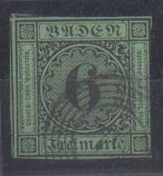 Germany State Baden 6Kr Mi#3b 1851 USED - Used