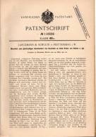 Original Patentschrift - Langemann & Schulte In Plettenberg I.W. , 1900 , Maschine Zum Schneiden Von Gewinde !!! - Machines