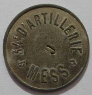 MILITAIRE MILITARIA 34ème Régiment D'artillerie 10 Centimes Angoulème Périgueux - Monétaires / De Nécessité