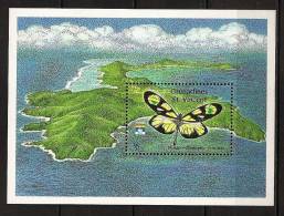 Saint Vincent Grenadines 1992 N° BF 77 ** Flore, Papillons, Insecte, Ile, Genova, Expo Philatelique, Dismorphia Orise - St.Vincent Und Die Grenadinen