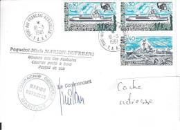 8866  MARION DUFRESNE - KERGUELEN - Timbres FORBIN Et JEANNE D'ARC - Lettres & Documents