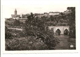 87 -  CHATEAUPONSAC  -  Vue Générale Et  Pont Romain (XIe) Sur La Gartempe  - CPSM - Chalus