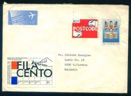 114206  Cover Lettre Brief  1985 STEENWIJK - POSTCODE , FILA CENTO Netherlands Nederland Pays-Bas Niederlande - Lettres & Documents