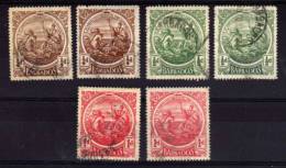 Barbados - 1916/18 - 3 Values, 6 Stamps - Used - Barbados (...-1966)