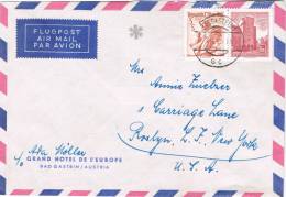 Carta Aerea BADGASTEIN (Austria) 1960 A Estados Unidos - Storia Postale