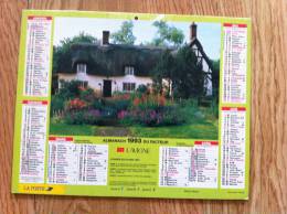 Calendrier Grand Format  1993  LAVIGNE MAISON FLEURIE CHATONS FLEURS - Groot Formaat: 1991-00