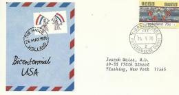 NETHERLANDS 1976 - USA BICENTENARY - FDC - Us Independence