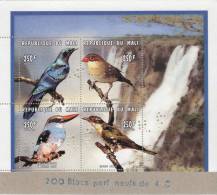 Mali 1996 Y&T 836/9. Oiseaux. Bloc Dentelé Perforé "annulé" Collé Sur Carton Par L´imprimeur Suisse Impressor. - Koekoeken En Toerako's