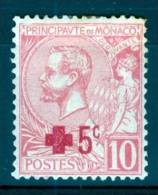 Monaco 1914 Prince Albert 5 On 10 C Red Cross MH - Lot. 1134 - Autres & Non Classés