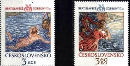 CS 1975 Mi 2265-6 Yt 2110-2111 ** Tapestry - Ungebraucht