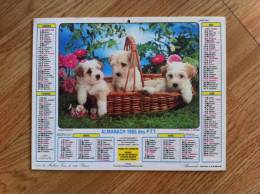 Calendrier Grand Format 1985 LAVIGNE JEAN Decontractes Les Chatons Douillets - Groot Formaat: 1981-90