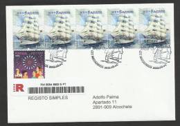 Portugal Voilier Bateau A Voile Sagres Marine Militaire Lettre Recommandée  2012 Navy Sailing Ship R Cover Event Pmk - Annullamenti Meccanici (pubblicitari)