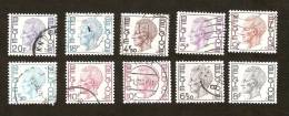 OS.14-5-6. Belgie, Belgique, Belgium LOT Set Of 10 - 1979 - 1980 BOUDEWIJN 4.50F 5F 6.50F 8F 9F 10F 18F 20F - Verzamelingen