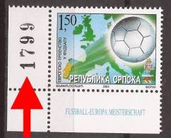 2004X   304   BOSNIA ERZEGOVINA REPUBLIKA SRPSKA SPORT  FOOTBALL,  UEFA  EUROPEAN NUMBER  PORTUGAL  MNH - Europei Di Calcio (UEFA)