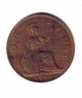 GREAT BRITAIN   1  PENNY  1946  (KM # 845) - D. 1 Penny