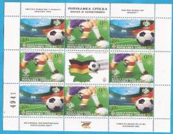 2006X   369-70  BOSNIA ERZEGOVINA REPUBLIKA SRPSKA SPORT  FOOTBALL  FIFA  GERMANIA 2006  MNH - 2006 – Alemania