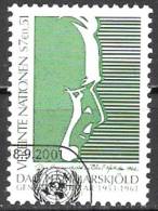 UNO Wien 2001 MiNr.341 Gest. 40.Todestag Dag Hammarskjöld  ( 1541 )NP - Gebruikt