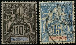 Martinique (1892) N 35 à 36 (o) - Other & Unclassified