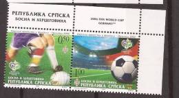 2006X   369-70  BOSNIA ERZEGOVINA REPUBLIKA SRPSKA SPORT  FOOTBALL  FIFA  GERMANIA 2006  MNH - 2006 – Alemania