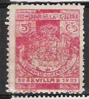 222-MAGNEFICO SELLO FISCAL NO CATALOGADO AÑO 1921 PARA LOS HERIDOS DE LA GUERRA AFRICA  MARRUECOS. - Kriegssteuermarken