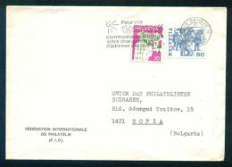 114375 Cover Lettre Brief  1978  FLAMME , FEDERATION INTERNATIONALE DE PHILATELI Switzerland Suisse Schweiz Zwitserland - Covers & Documents