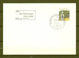 HELVETIA, 06/10/1973 Bureau De Poste Automobile - NEUCHATEL (GA3449) - Wines & Alcohols