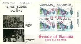 1978 80 ¢ Definitive  Sc 725  Plate Block   SENATE Cachet - 1971-1980