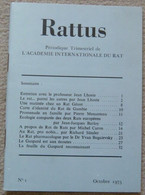 Rattus N°1 - Périodique Trimesriel De L'Académie Internationale Du Rat - Animales