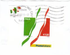 ITALIA 2011 - 150° UNITA´ ITALIA - FOGLIETTO SU FRAMMENTO - 2011-20: Usados